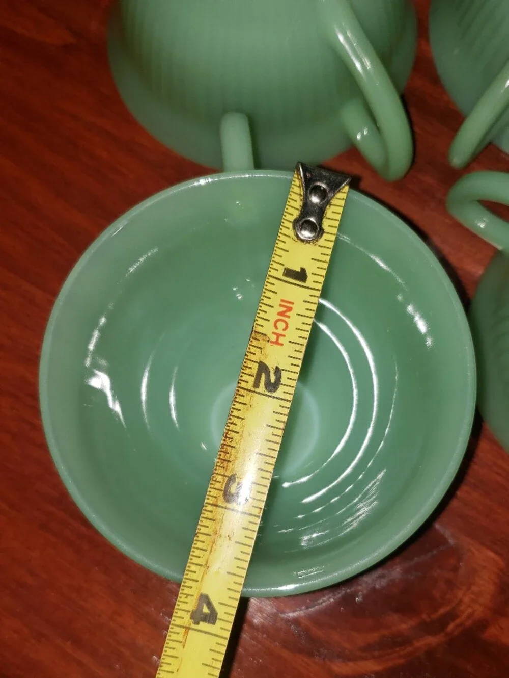Vintage Ribbed Jadeite Cups